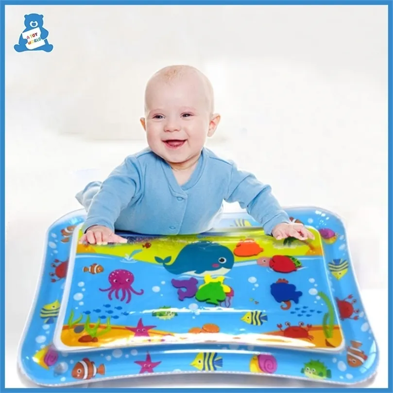 Été bébé tapis de jeu gonflable tapis de jeu d'eau pour enfants éducation précoce jouets vie marine tapis coussin de sécurité tapis de glace cadeaux 210402