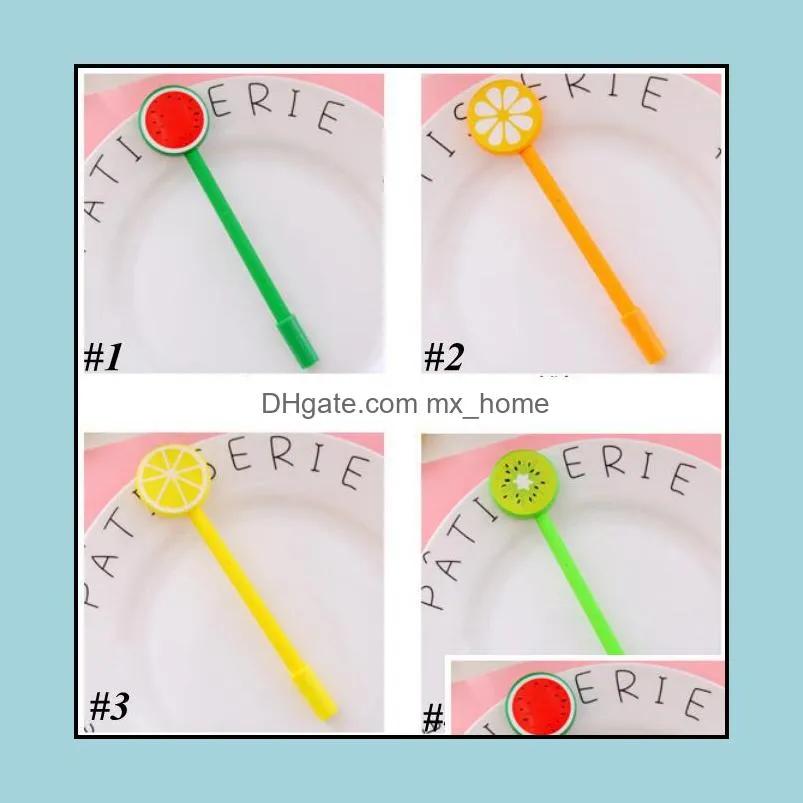 lemon fruit ballpoint pens creative cartoon gel pen fruist and vegetable shape ballpointpens wll190