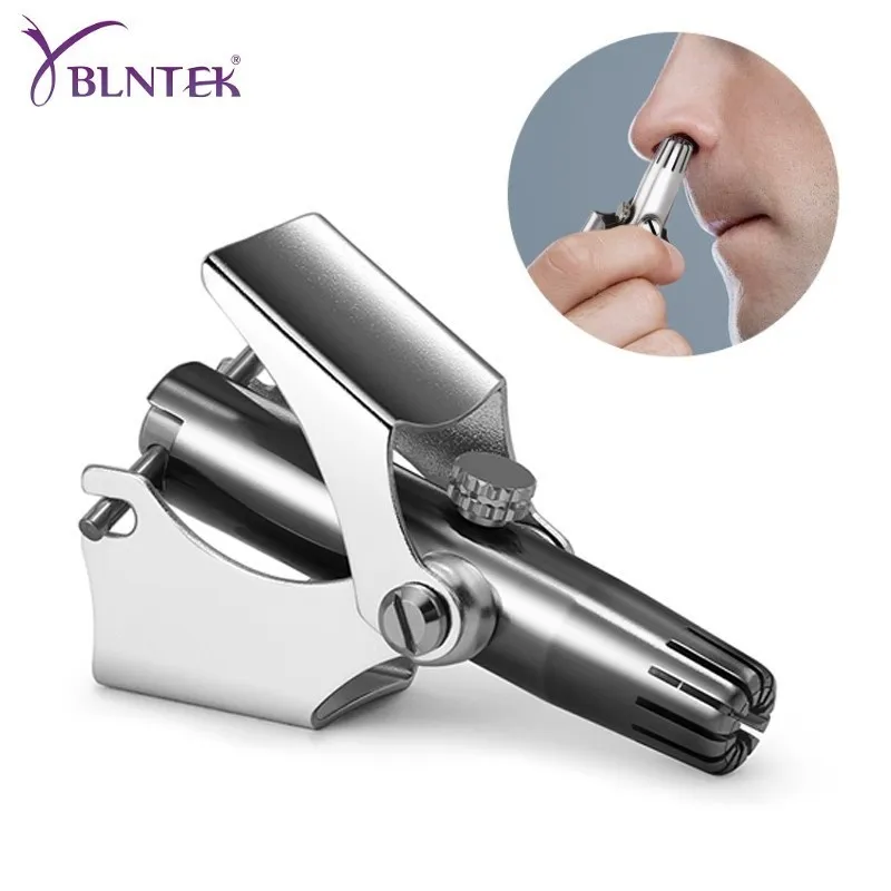 YBLNTEK Nose Trimmer for Men Stainless Steel Manual Vibrissa Razor Shaver Washable Ear Hair Removal 220623