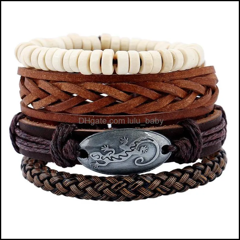multilayer bracelets wings cross leather bracelet