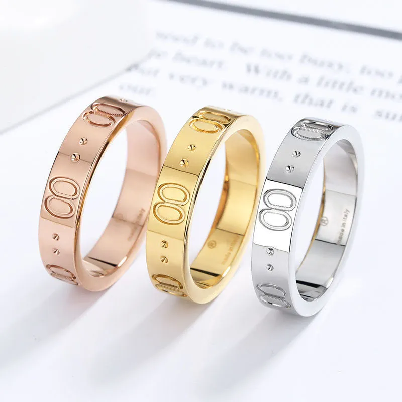 Andere Dubbele Letters Ontwerpers Ring voor Dames Heren Modeontwerpers Paar Ring Zilver Goud Rose Goud Luxe Jewerly Hoge kwaliteit Lover235f 3lgk 3lgk