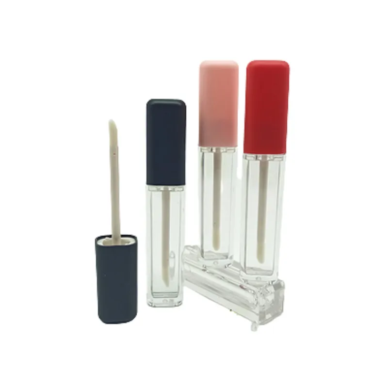 Packing Ellipse Lid Clear Plastic Bottle DIY Closs Tube Lipstick Tube Portable Refillable Cosmetic Packaging Container 6ml