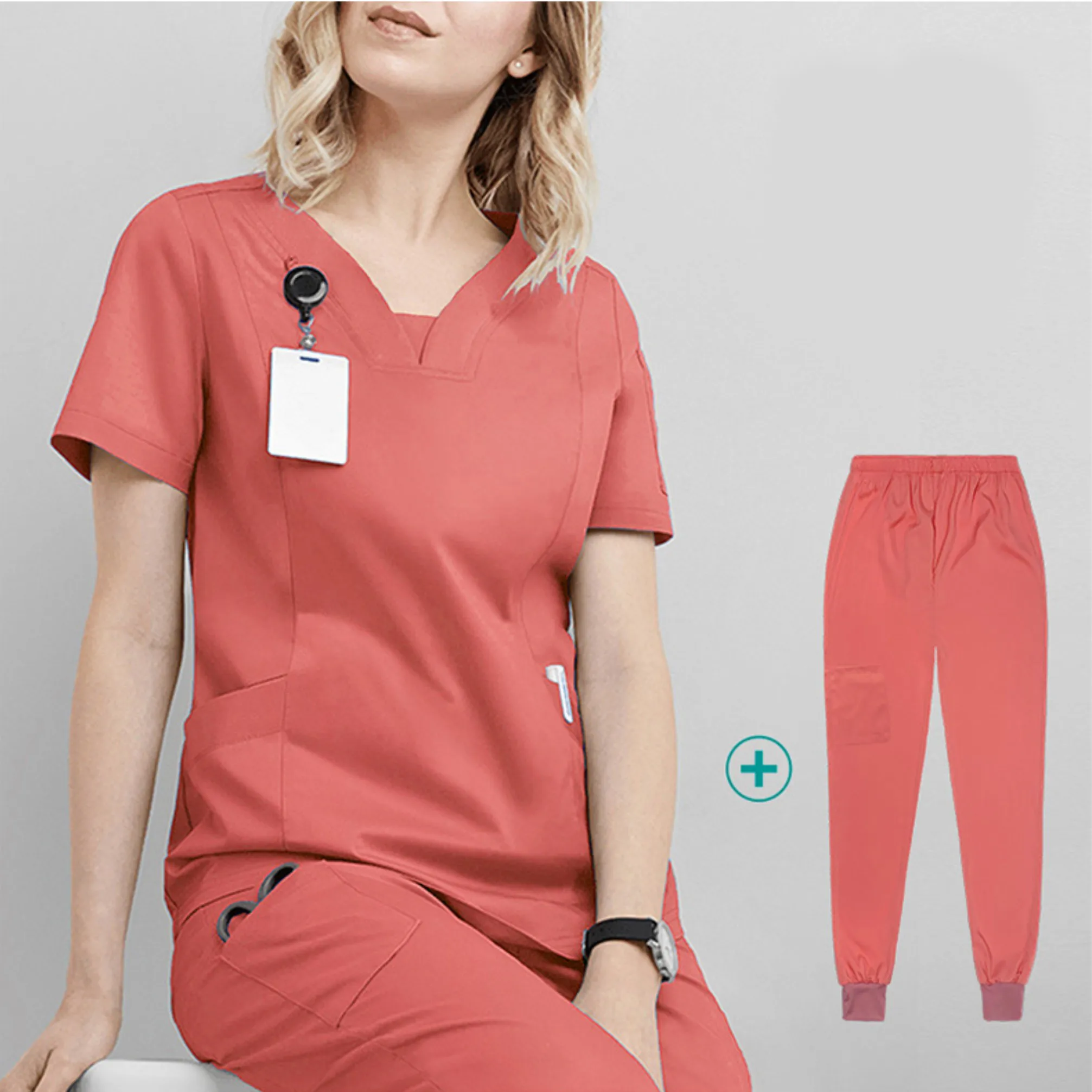 YL039 Salloges chirurgicales uniformes médicales pantalons en deux pièces Scrubs Hôpital Workwear Santé infirmière dentaire salle d'opération de lavage à main