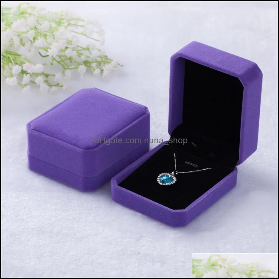 DHL Free Velvet Jewelry Boxes For only Pendant Necklaces wedding Jewelry cases Gift Packaging & Display in Bulk