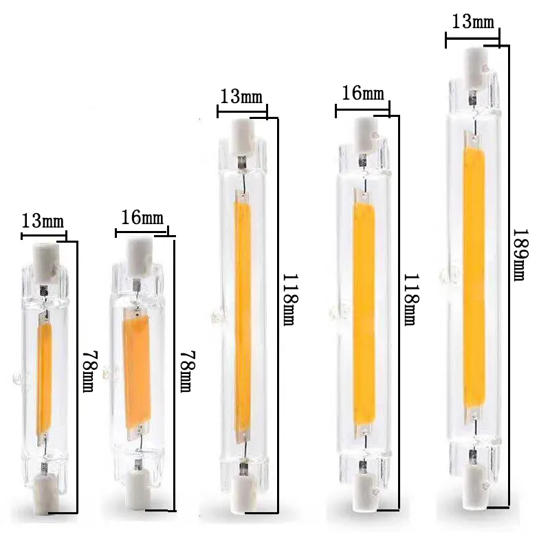 Ampoule LED R7S 50W Lumière chaude Dimmable 3000k Double Extrémité