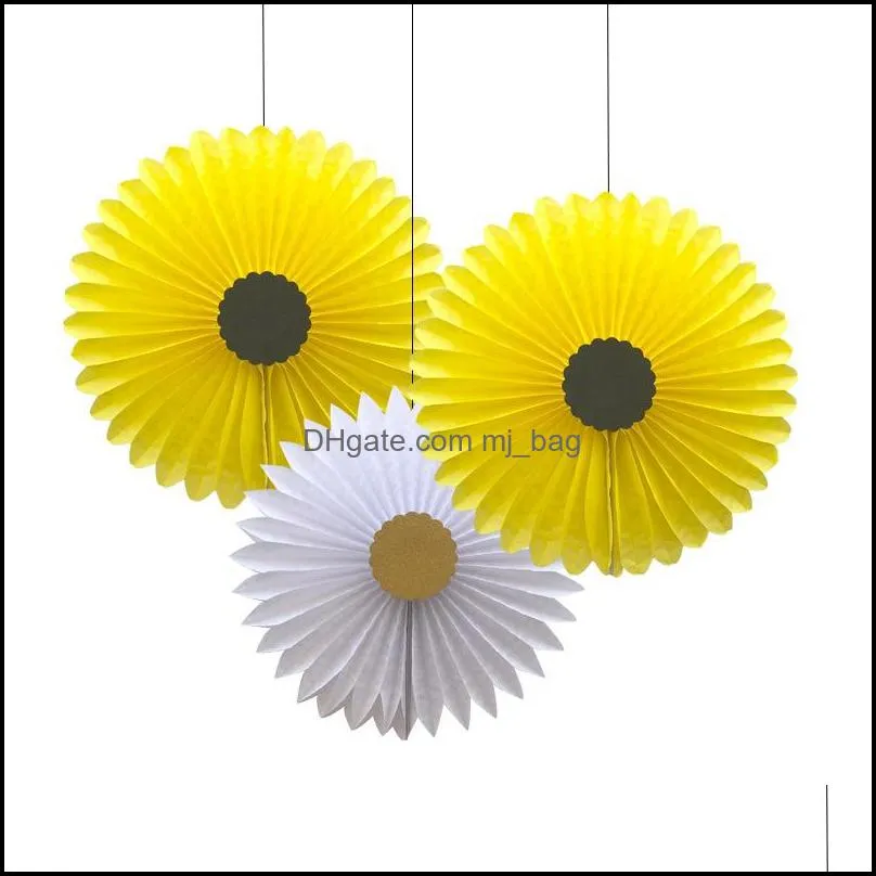 decorative wedding party paper crafts 8/10/12 inch paper fans diy hanging tissue paper flower wedding birthday party festival decor