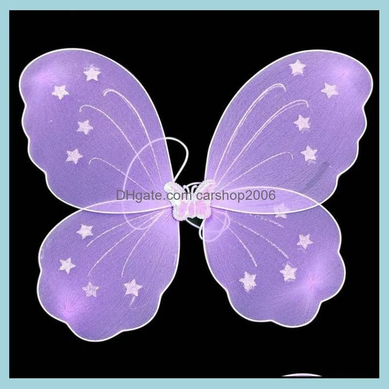 children day party decoration show clothing exquisite small angel butterfly wing net yarn floral wings fairy clothes sn4697