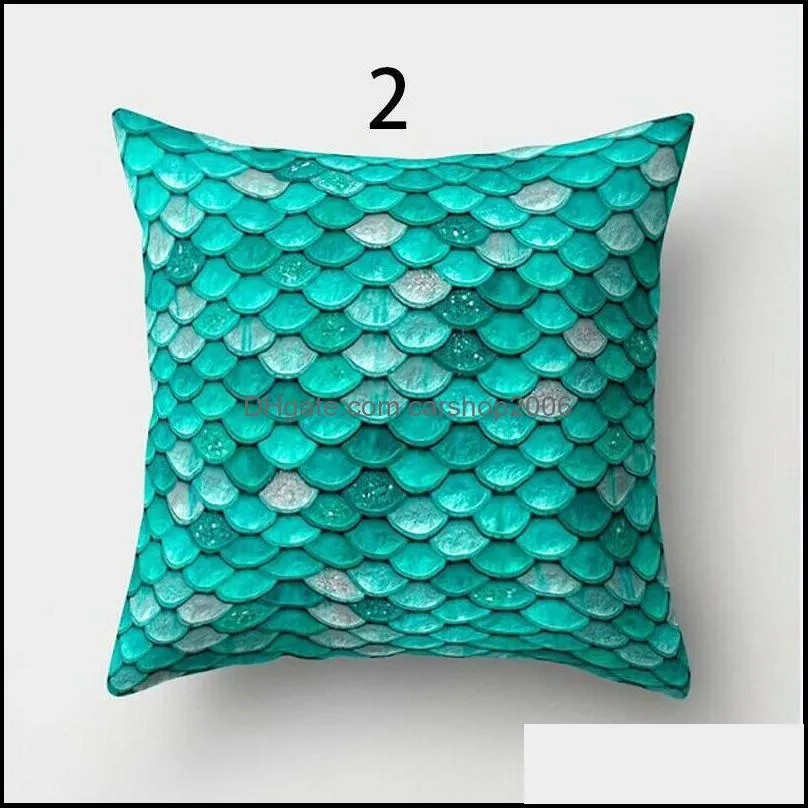 mermaid fish scale pillowcase cover glamour square pillow case cushion cover home sofa car decor mermaid pillow covers 16 color