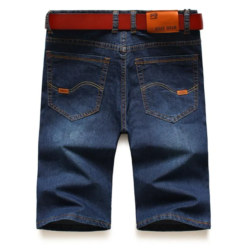 Jeans pour hommes Business masculin décontracté tout-correspondant mince marque classique marque de mode lâche extensible denim shorts d'été bleu pantalon à cinq points