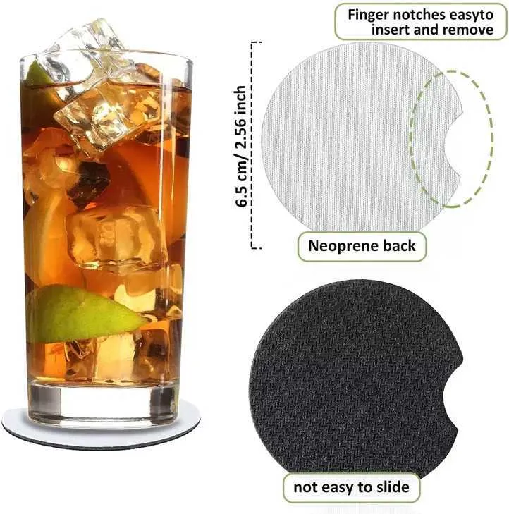 Blank Sublimation Neoprene Car Coasters Car Drink Holder Amazon