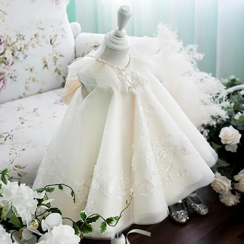 originality11 Baby Girls Baptism Dress with 3D Applique