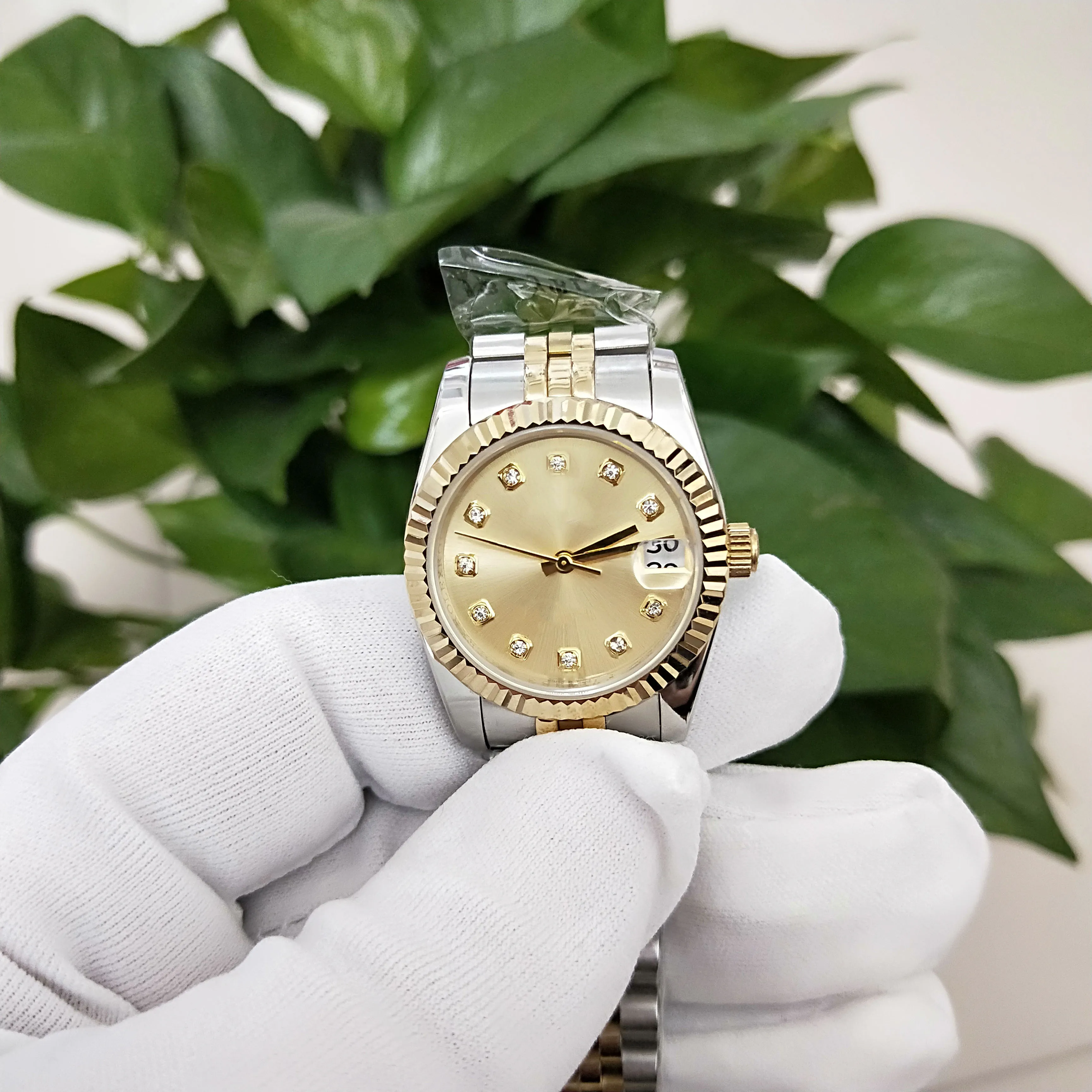 Serie Classic 178274 179173 Orologi con quadrante giallo da 31 mm ETA 2813 Movimento in acciaio 18 carati Orologio da donna bicolore in oro automatico