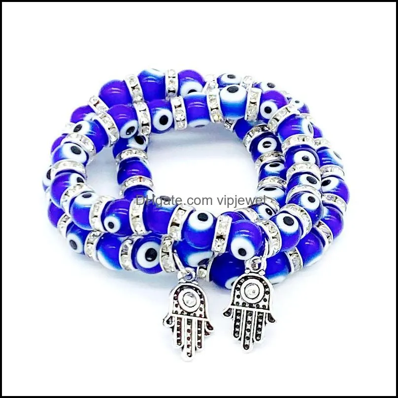 Fios de mi￧angas pulseiras de joias de joias de m￣o sortuda de mi￧anga de mi￧angas artesanais Bagada el￡stica de el￡stica homens homens fashi dhrdw