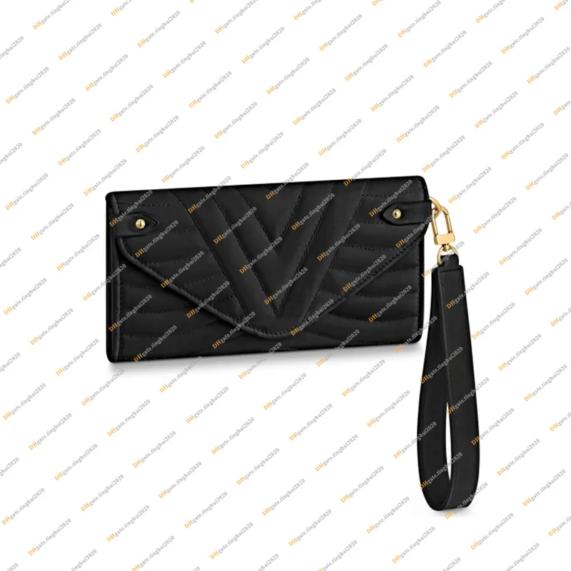 Ladies Fashion Casual Designer Luxury Clutch Bag Kreditkort Hållare Mynt Purse Key Pouch Wallet Högkvalitativ Top 5A M63298 Affärskort