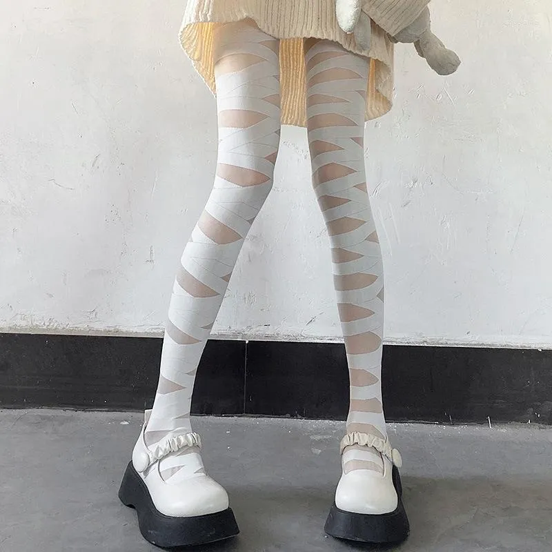 Calzini Calzetteria Calze con cinturino incrociato giapponese Collant bianco Collant neri di seta Jk Anime Cosplay Fasciatura Ragazza Calze Loli carineCalzini