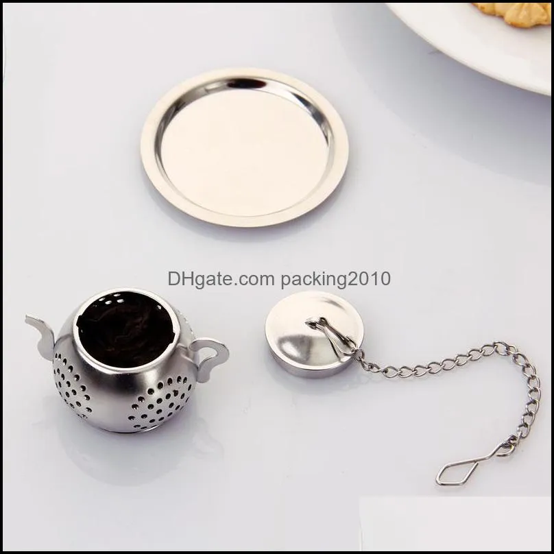 New Arrive MINI Cute Stainless Steel Tea Infuser Pendant Design Home Office Tea Strainer Gift Teapot Type Creative Tea Accessories