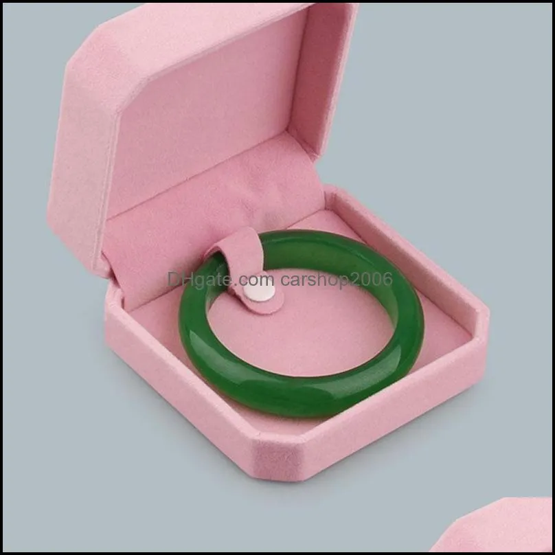 square shape velvet jewelry packaging holder box for pendant necklace bracelets rings earring boxes display decor