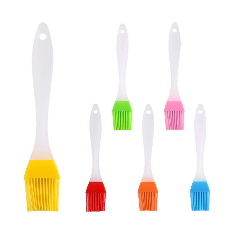 Petite brosse en silicone manche transparent brosse à huile en silicone fendue brosse d'assaisonnement-brosse à barbecue fendue outil de cuisson outils de cuisine