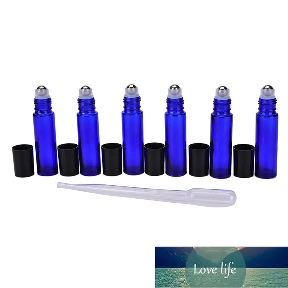 6pcs/Set nachfüllbare Flaschen 10 ml Glasrolle auf Flaschen Aromatherapie ätherische Ölrollenflaschen mit Metallkugel