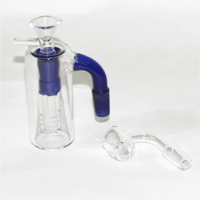 Wasserpfeifen Glas Reclaim 14 mm männlich 90 mit 4 Arm Tree Perc Reclaimer Ash Catcher Adapter für Wasserbongs Dab Rigs