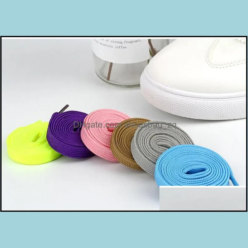 New 8mm wide Multicolor Polyester Shoelace Sport Men Women Shoe Laces for Sweatpants Sneakers Canvas Shoes SA003