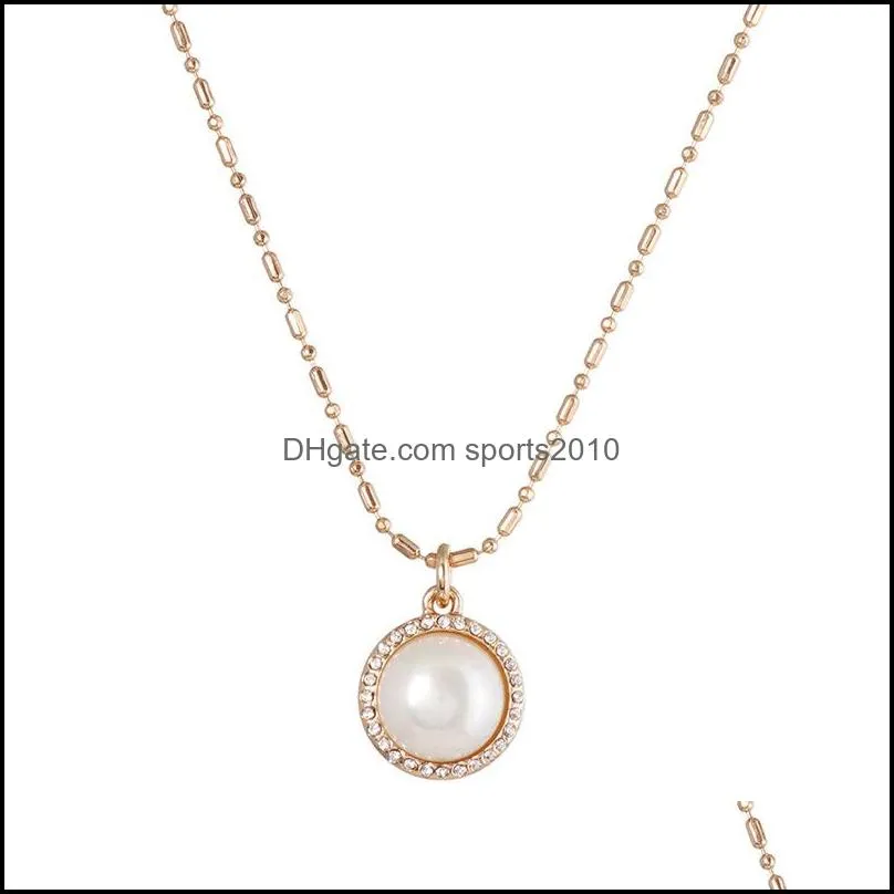 fashion natural stone pendant black bluesand pink rose quartz healing rhinestone gold bead chain necklace for women jewelry short texture versatile