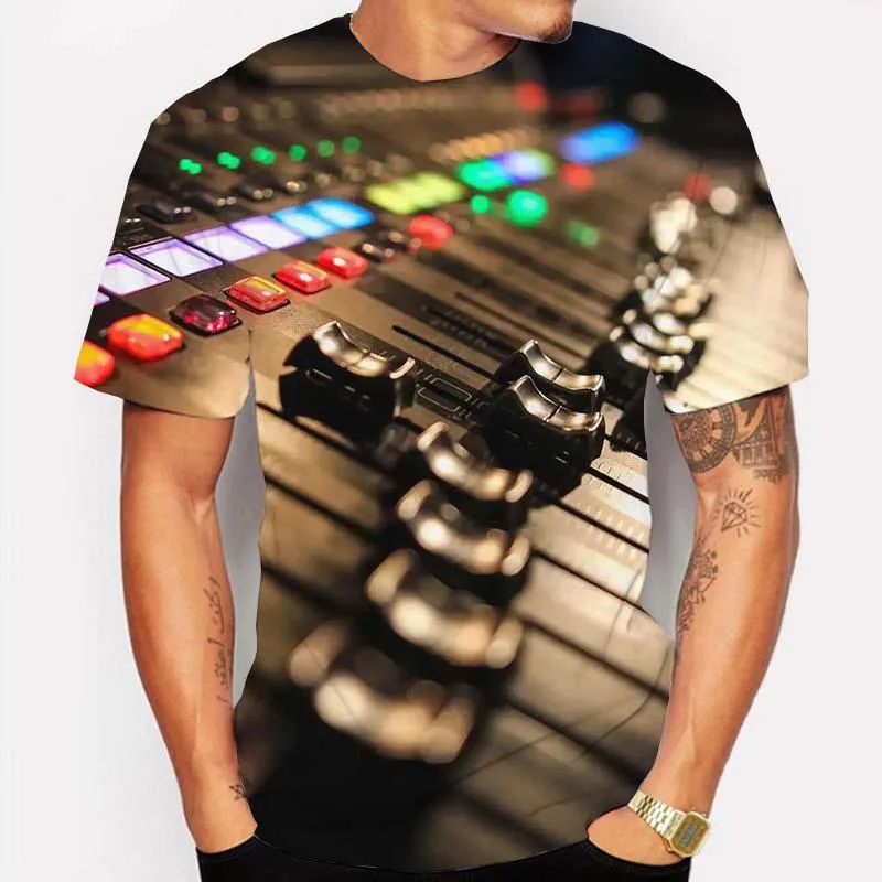 Herr t-shirts herrar strand hip-hop 3d tryckt lyxdräkt sommar o nack mode toppar överdimensionerade t-shirt roliga gata korta ärmarna