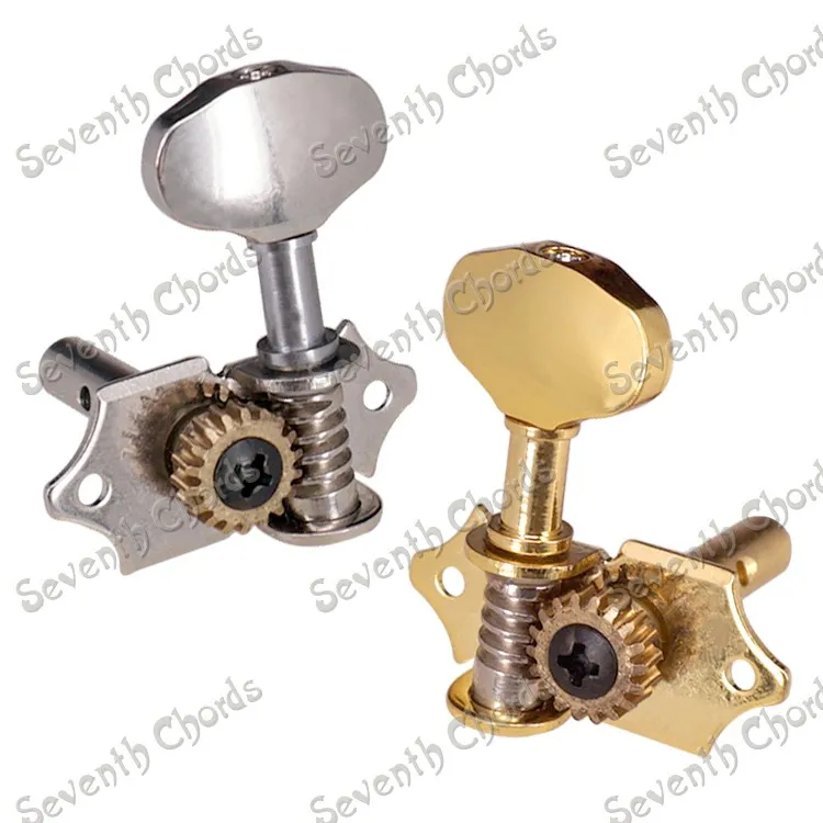 Mécaniques Guitare Wilkinson 3R3L Vintage Open - Bouton Bean Butter Chrome