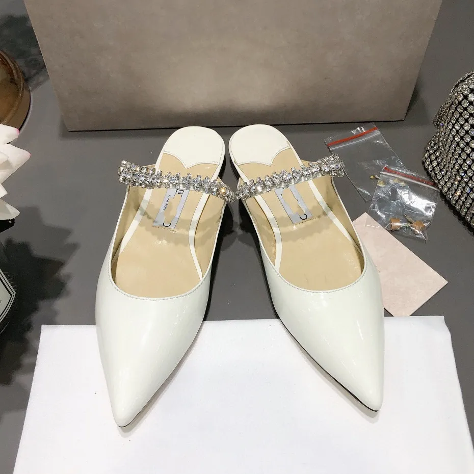 Save Big on Bulk Pointed Toe Rhinestone Heels Rhinestone Sandals Flats For  Women, Pointed Toe Patent Leather Slip On Shoes With Elegant Rhinestone