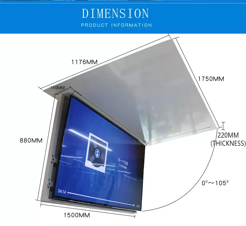 Mécanisme de système de levage motorisé pour téléviseur au plafond dissimulé intelligent avec support pour téléviseur de 32 à 85 pouces