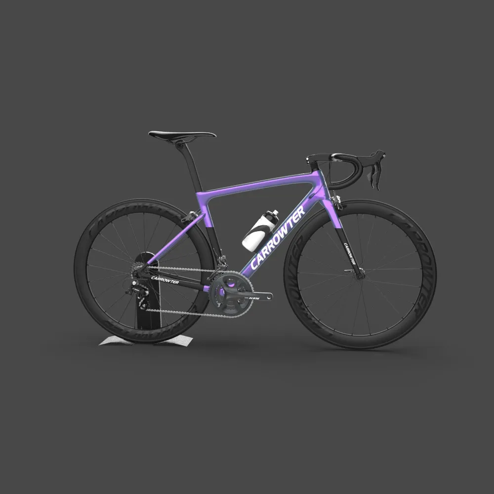 LOGO personnalis violet cam l on Carrowter carbone v lo complet l ger route plein carbone v lo brillant 60 couleurs