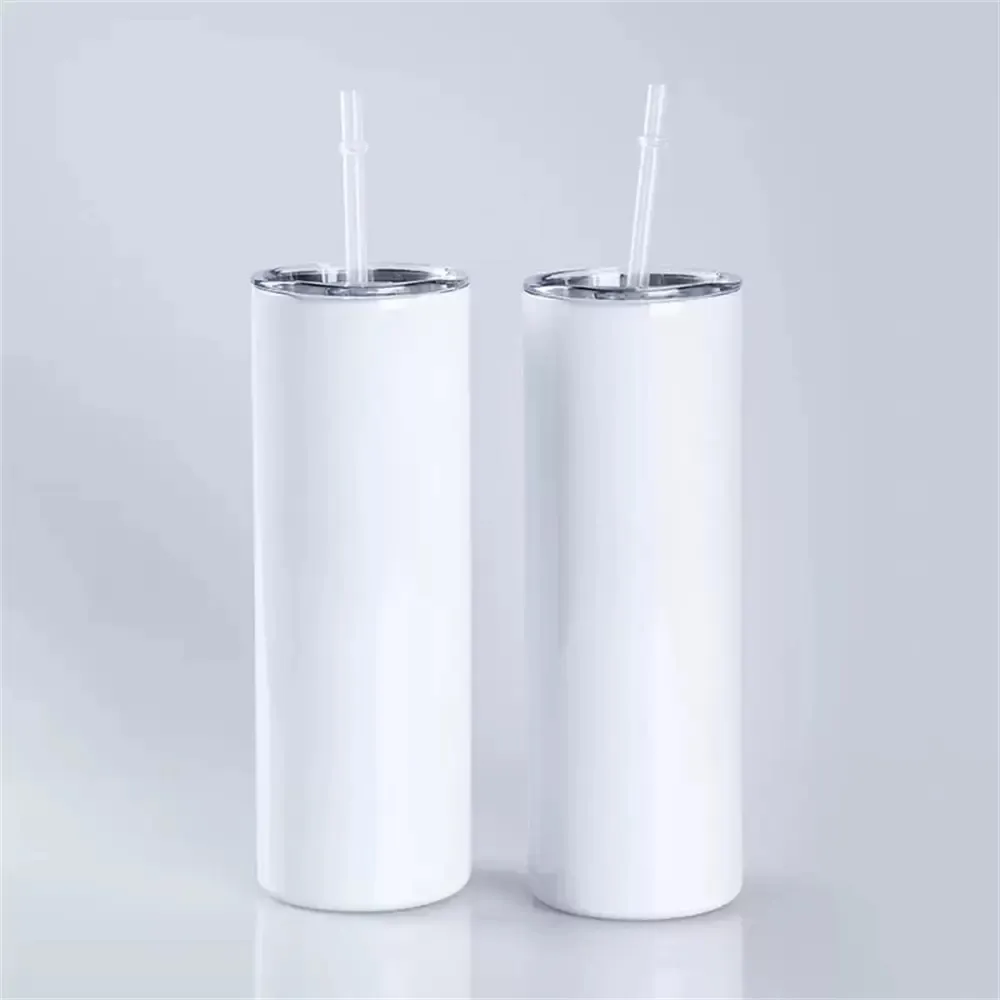 Wholesale 20 OZ Sublimation Blank Skinny Tumbler White Mugs with Handle and  Straw Manufacturer and Supplier
