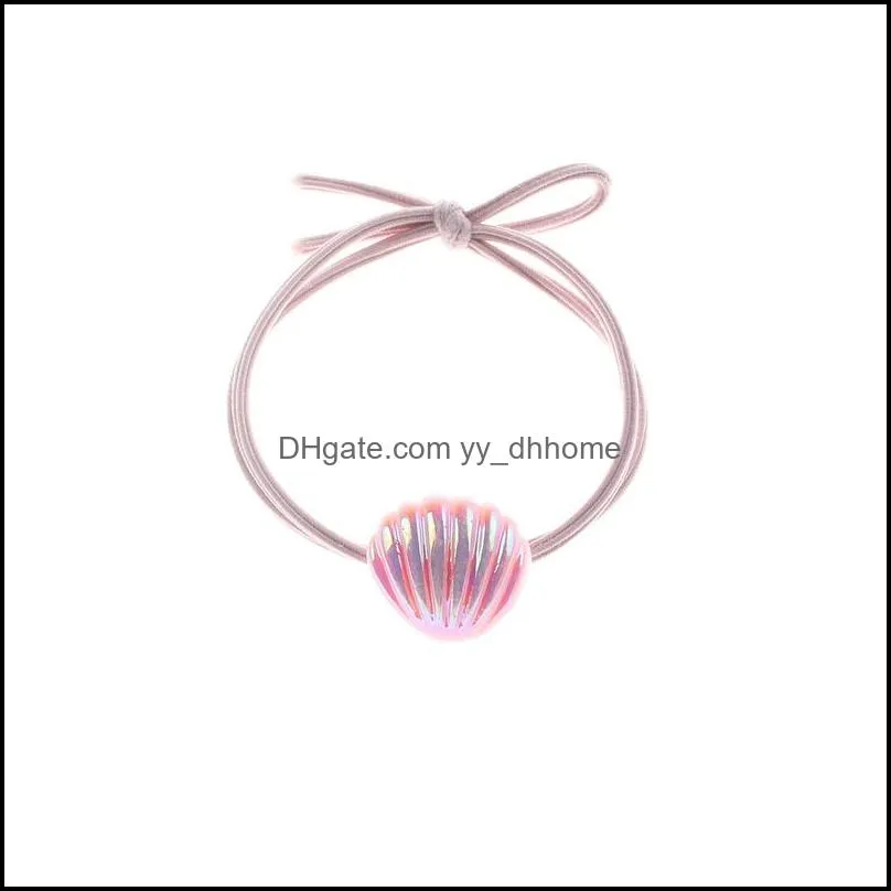shiny shell hair bands cute elastic rubber band ponytail holder gum for hair ties scrunchies hairband hair rope for women girl