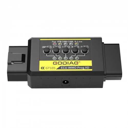 자물쇠 공급 최신 Godiag GT105 OBD II 헤어 아웃 박스 OBD Assistant ECU Immo Prog Ad Connector Tool