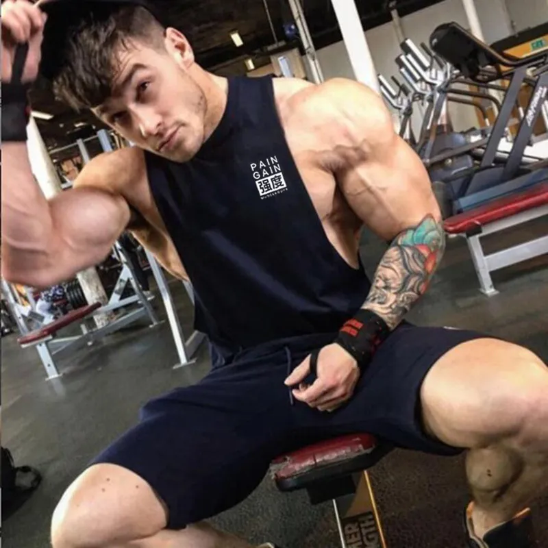 Sommerlaufweste Männer Muskelschmelze Sport T -Shirt Bodybuilding Tanktop Gym Fitness Workout Hemd Unterhemd 220622