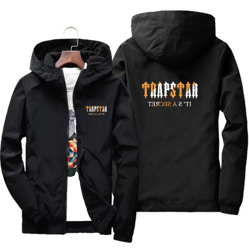 Sweat-shirt imprimé Trapstar pour hommes, nouvelle mode, veste manteau pour hommes, printemps et automne, manteau à capuche, manches longues, couleur, 2022