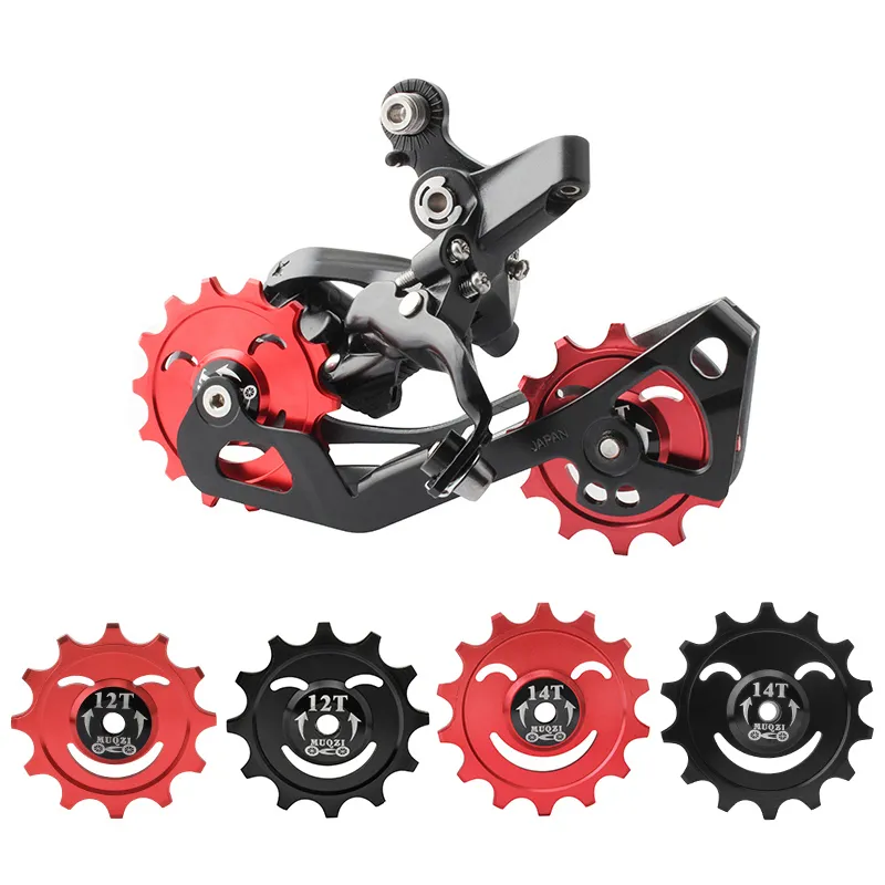 دليل الدراجة بكرة خلفية Derailleurs Jockey 12t 14t Super Light Smiley سبيكة محامل السيراميك Mtb Mountain Road Wheel Derailleur