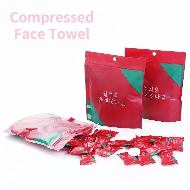 Handdoek 20/40 stks Disposable Travel Compressed Face Compacte tablet Mini natte doekjes Damp servet make-up verwijderen