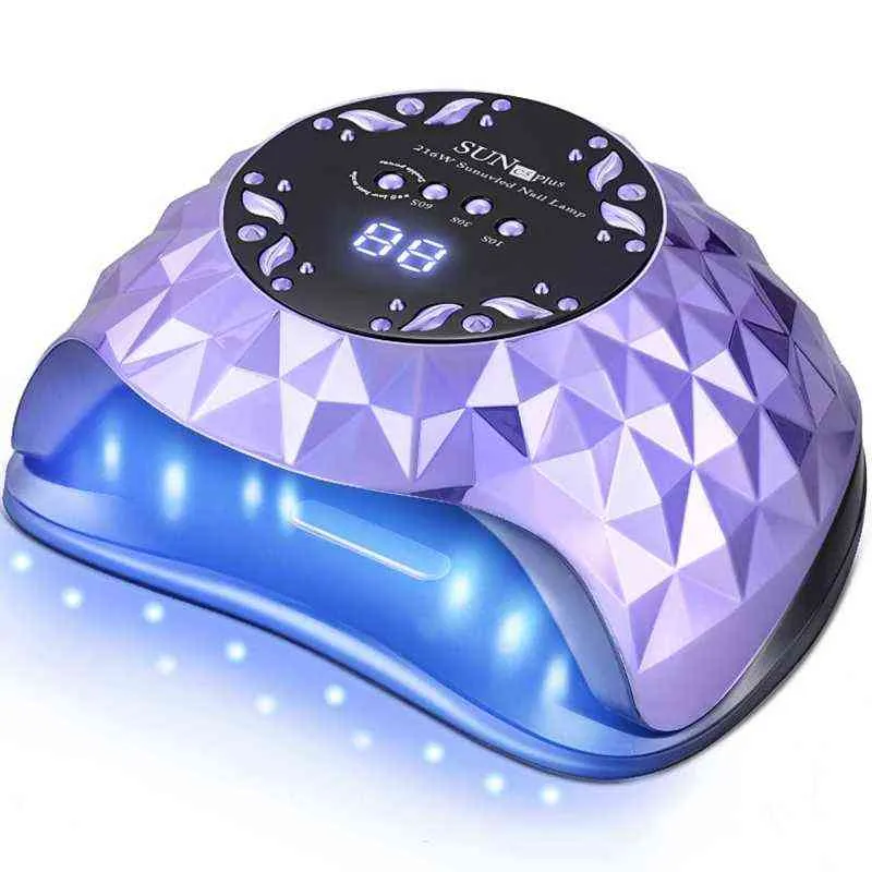 Nxy Uv Led Nail Lamp Dryer for Curing All Gel Polish with Motion Sensor Manicure Pedicure Salon Tool Equipment Large Space 220624