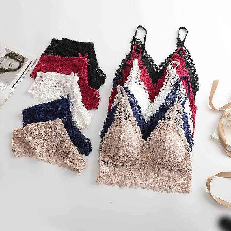 Bralette In Pizzo Avidlove - Top Corto Con Scollo A V E Retro Scollato | Imbottitura Rimovibile | 95% Poliestere, 5% Elastan | Design Floreale - Foto 4