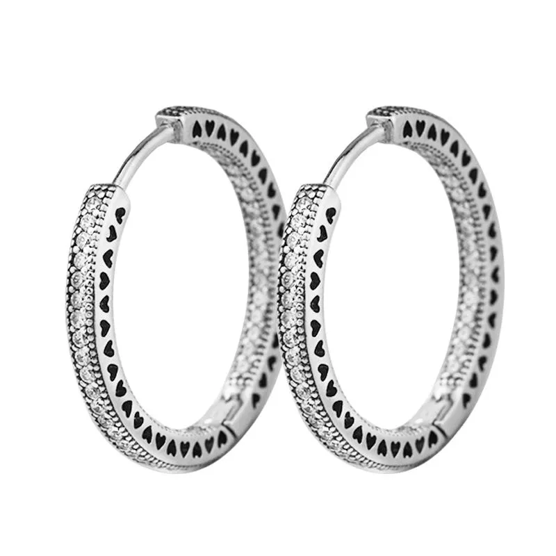 2022 Trendy Hoop & Huggie Earrings For Women Signature Silver BrincoS