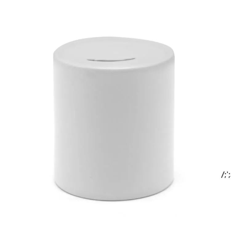 Sublimation Blank Bank Ceramic Coin Bank Money Box Jar For Cash Saving