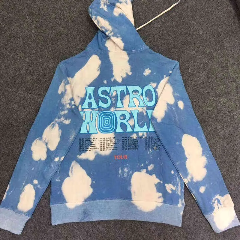 Felpe con cappuccio da uomo Felpe Tie dye Travis ScoAstroworld Tour Astronaut Felpe con cappuccio Donna Uomo Felpe con cappuccio Uomo TRAVIS SCO ASTROWORLD Pullover Z230726