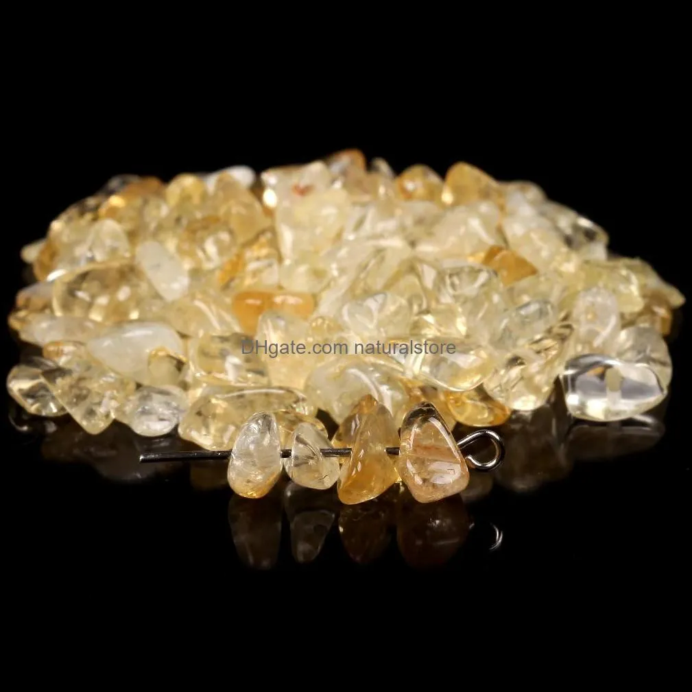 16 Inches Natural Irregular Yellow Citrines Stone Chips Gravel Beads For Jewelry Making DIY Bracelet Necklace Accessories