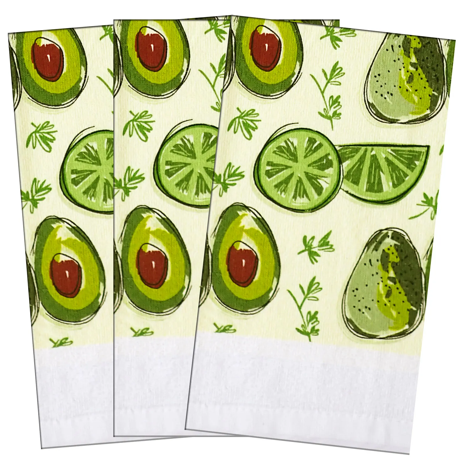 Kitchen Towel Fast Drying Baking for Daily Kitchen Home Cleaning 15x25 inches Fruit 3 piece set