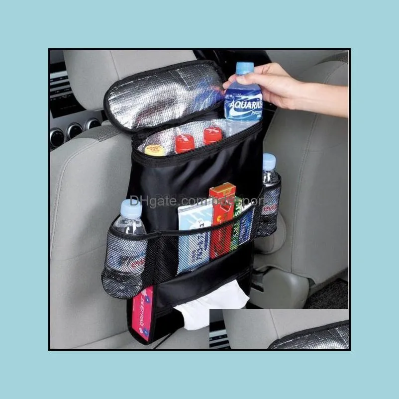 Car Covers Seat Organizer Insulated Food Storage Container Basket Stowing Tidying Black Bags car styling