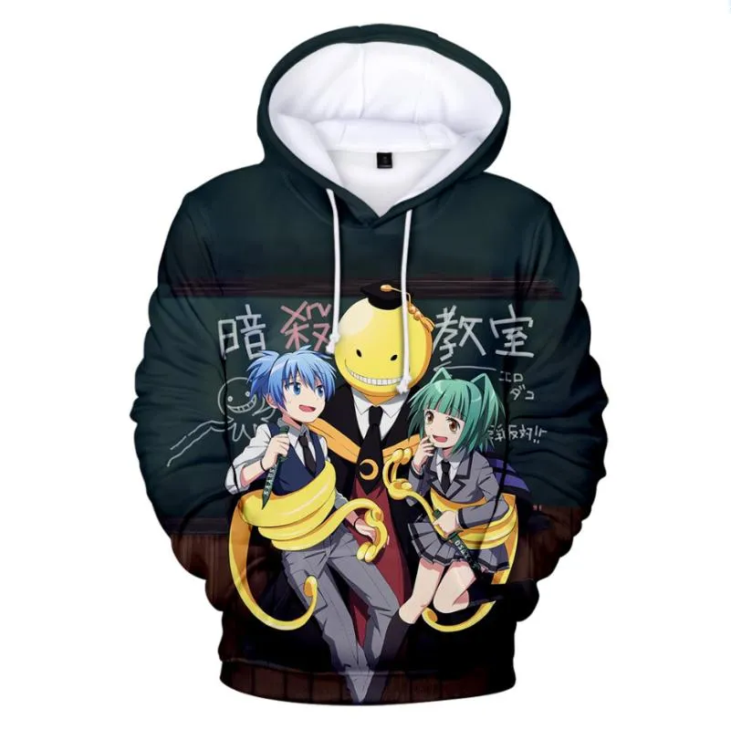 Damen Hoodies Sweatshirts Kreative Neuheit Klassische Anime Assassination Classroom 3D Jungen/Mädchen Langarm Hoodie Korosensei Männer/Frauen P