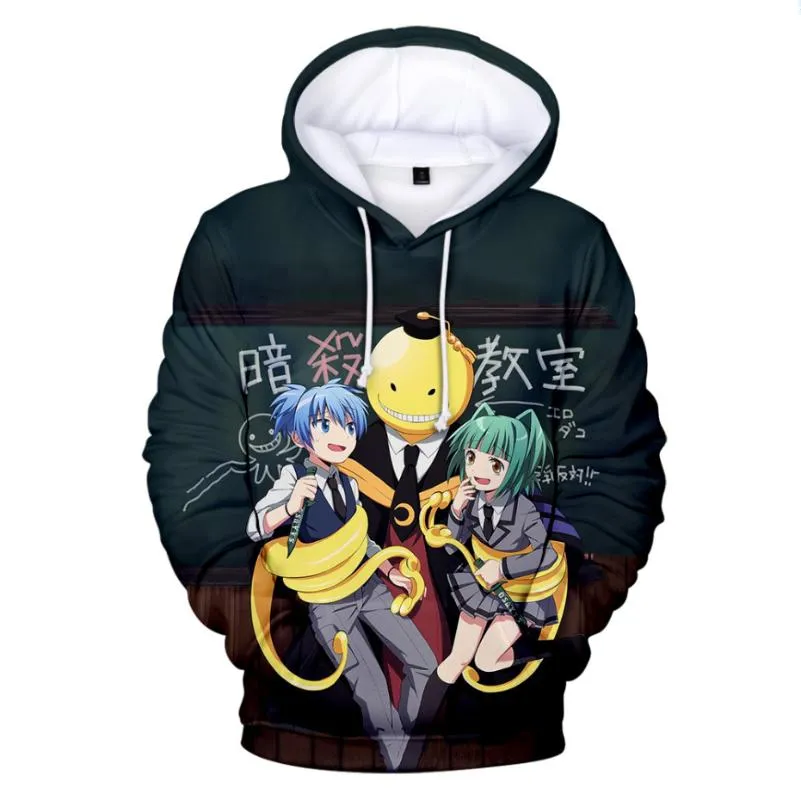 Sweats à capuche pour femmes Sweatshirts Creative Nouveauté Classique Anime Assassination Classroom 3D Garçons/Filles Sweat à capuche à manches longues Korosensei Hommes/Femmes P