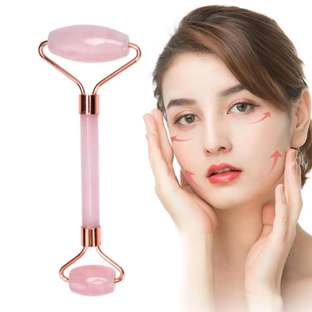 Massager Rose Roller Slimming Natural Jade Facial Massage Roller Stone Skin Massage Beauty