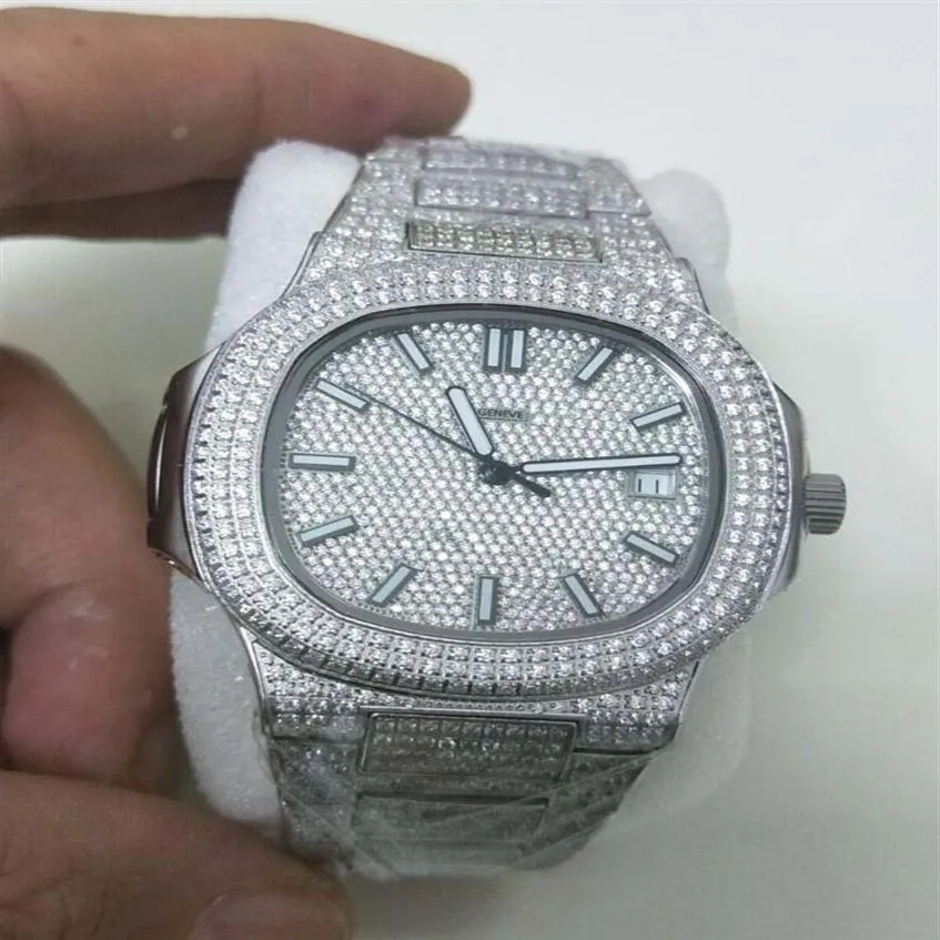 Versão de luxo assistir 40mm Diamante Dial Wristwatches Nautilus 5719/10G-010 AUSIA MECÂNICA AUSIA 2813 MONTO Mens Watch252L